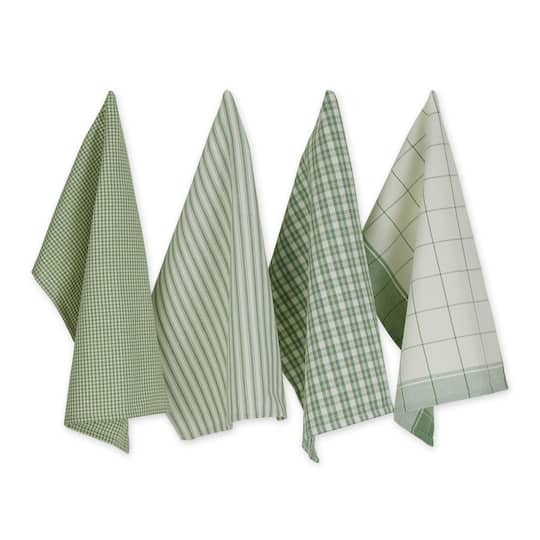 DII® Assorted Sage Classic Dishtowel (Set of 4) in Green | 18" x 28" | Michaels®